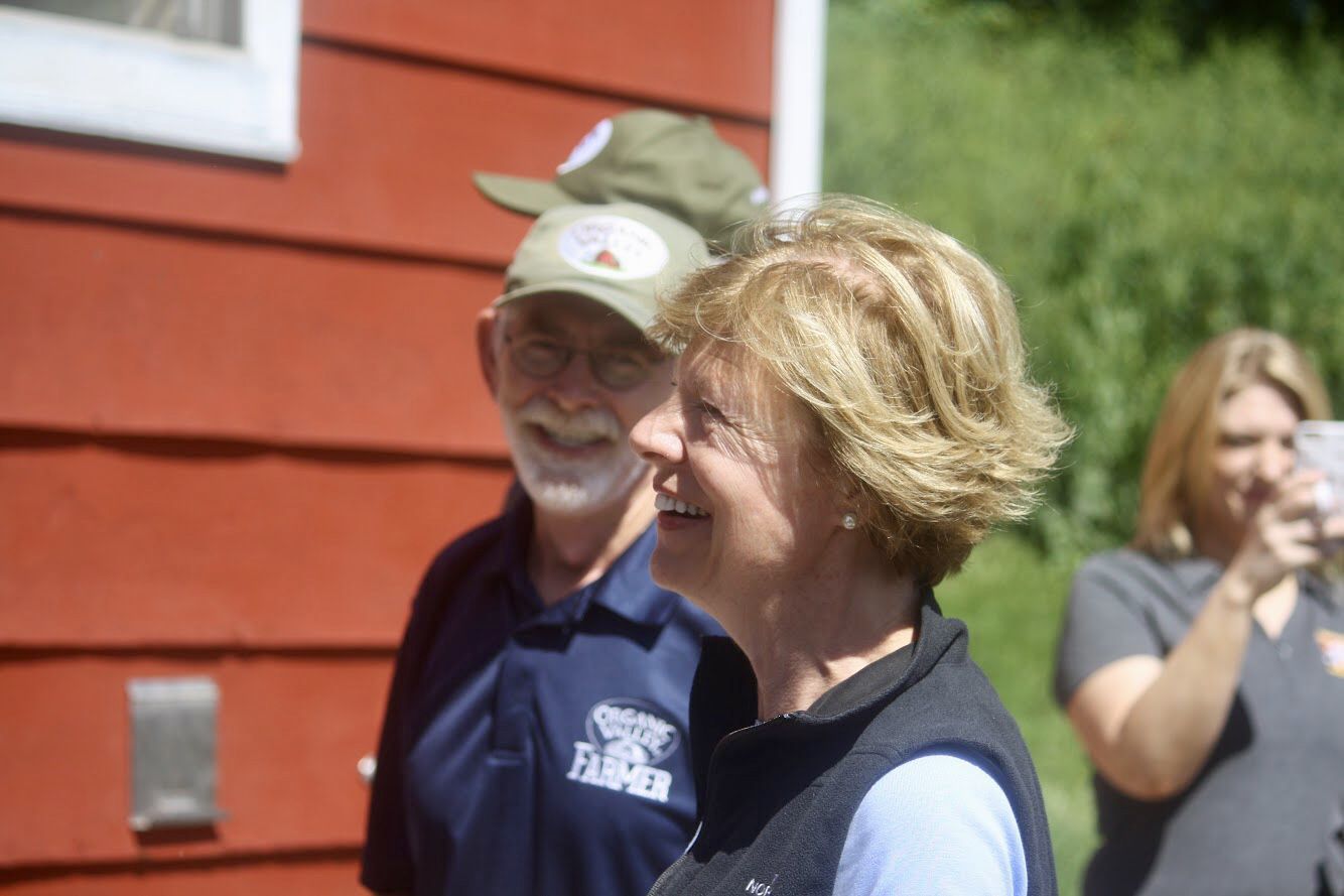 Gov. Evers and Sen. Baldwin tour Gearing Oakdale Farms